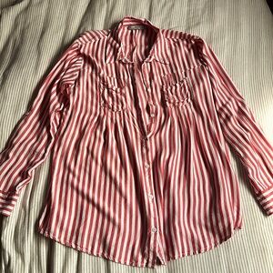 Lee Riders striped roll sleeve blouse